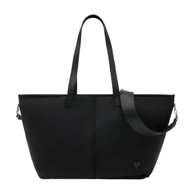 Ami Alexandre Mattiussi Ami Paris Marcel Small Shopper Bag In Nude