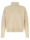 Ami Alexandre Mattiussi Turtleneck Sweater Featuring Long Sleeves And Ribbed Edges In White