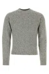Ami Alexandre Mattiussi Ami Paris Melange Grey Wool Blend Sweater