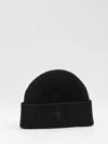 Ami Alexandre Mattiussi Ami Paris Ami De Coeur Black Wool Hat Men