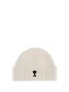 Ami Alexandre Mattiussi Ami Paris Men Ami De Coeur Beanie Hat In Neutral