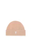 Ami Alexandre Mattiussi Ami Paris Men Ami De Coeur Beanie Hat In Pink