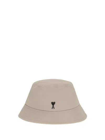 Ami Alexandre Mattiussi Ami Paris Men Ami De Coeur Bucket Hat In Neutral