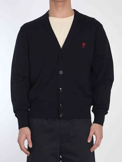 AMI ALEXANDRE MATTIUSSI AMI PARIS MEN AMI DE COEUR CARDIGAN