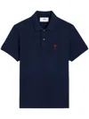 Ami Alexandre Mattiussi Ami De Coeur Short-sleeved Polo T-shirt In Blue