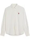 Ami Alexandre Mattiussi Ami Classic Button-down Shirt With Heart Logo In Multicolor