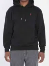 Ami Alexandre Mattiussi Ami Paris Men Ami De Coeur Cotton Hoodie In Black