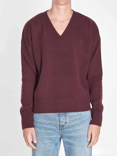 Ami Alexandre Mattiussi Ami Paris Men Ami De Coeur Pullover In Multi