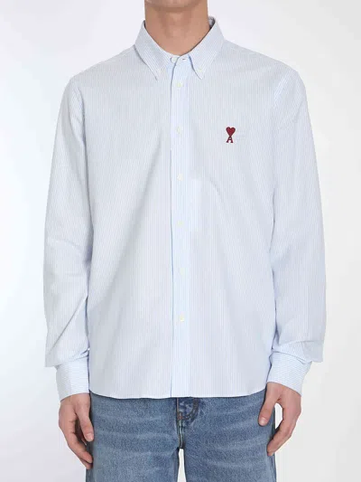 Ami Alexandre Mattiussi Ami Paris De Coeur Shirt In Blue