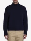 Ami Alexandre Mattiussi Heart Friend Turtleneck Sweater Blend In Blue