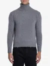 Ami Alexandre Mattiussi Heart Friend Turtleneck Sweater In Cashmere Blend In Gray