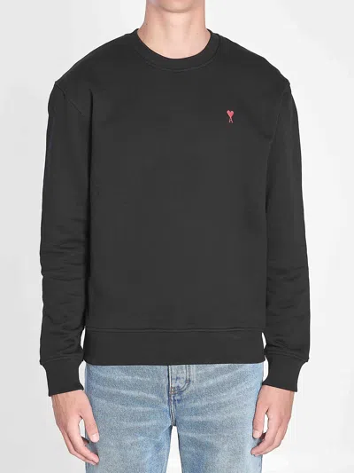 Ami Alexandre Mattiussi Ami Paris Men Ami De Coeur Sweatshirt In Black