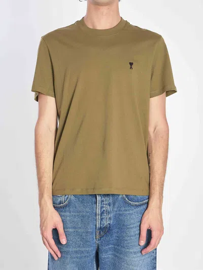 Ami Alexandre Mattiussi Ami Paris Men Ami De Coeur T-shirt In Green