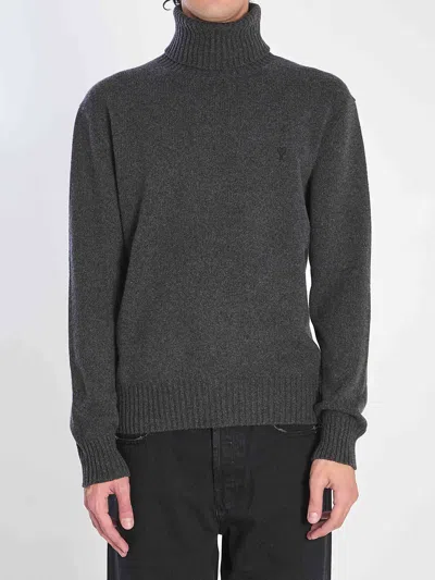 AMI ALEXANDRE MATTIUSSI AMI PARIS MEN AMI DE COEUR TURTLENECK SWEATER