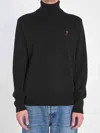 Ami Alexandre Mattiussi Ami Paris Ami De Coeur Merino Wool Turtleneck Sweater