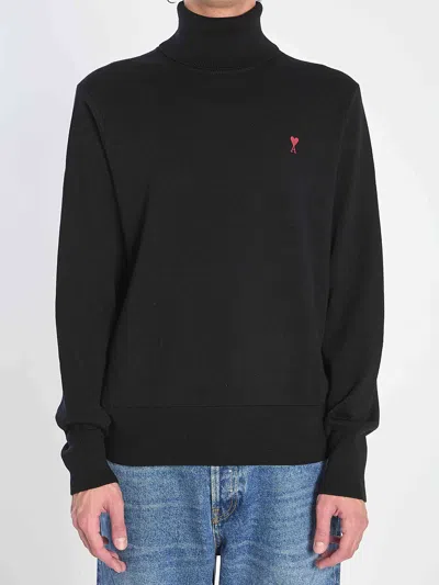 AMI ALEXANDRE MATTIUSSI AMI PARIS MEN AMI DE COEUR TURTLENECK SWEATER