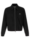 Ami Alexandre Mattiussi Ami Sleek Black Jacket With Versatile Two-way Zip