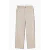 Shop Ami Alexandre Mattiussi Ami Paris Men's Beige Ami Paris Straight Chino Trousers