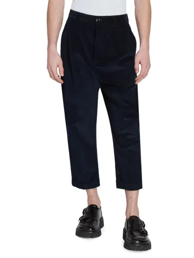 Ami Alexandre Mattiussi Ami Paris Men's Carrot Oversized Trousers In Navy Blue