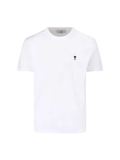 Ami Alexandre Mattiussi Ami Paris Men's Classic Logo T-shirt In White