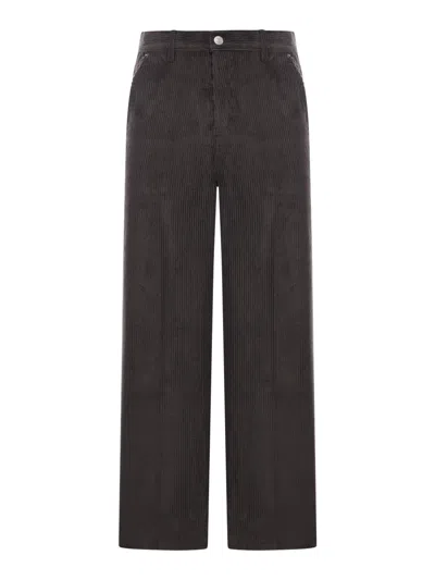 Ami Alexandre Mattiussi Ami Paris Men Corduroy Velvet Pant In Brown