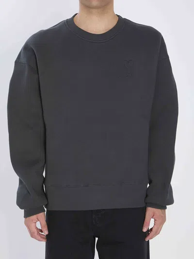 Ami Alexandre Mattiussi Ami Paris Men Crewneck Fleece Sweatshirt In Blue