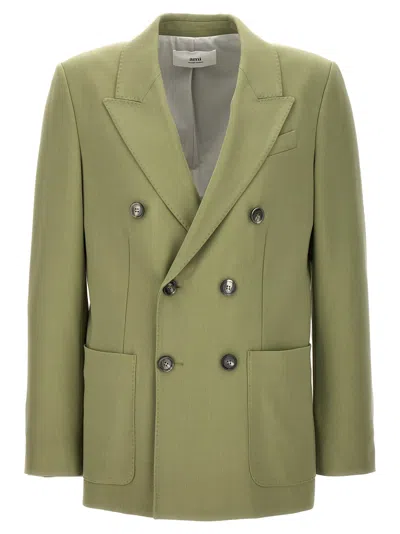 AMI ALEXANDRE MATTIUSSI AMI PARIS MEN DOUBLE-BREASTED BLAZER
