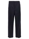 Ami Alexandre Mattiussi Ami Paris Front Pleat Pants In Black