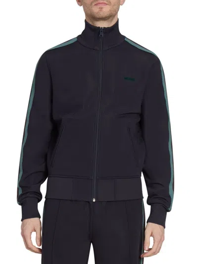 Ami Alexandre Mattiussi Ami Paris Men's Full-zip Track Jacket In Navy Blue
