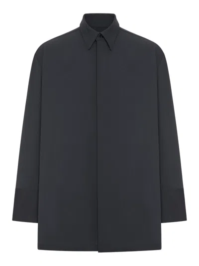 Ami Alexandre Mattiussi Ami Paris Men Longue Chemise In Knitted Wool In Gray