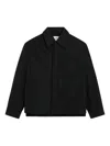 Ami Alexandre Mattiussi Wool Jacket With Long Sleeves And Buttoned Cuffs In Multi