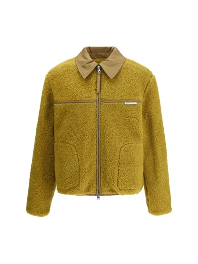 AMI ALEXANDRE MATTIUSSI AMI PARIS MEN SHEARLING BOMBER JACKET