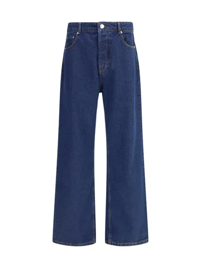 Ami Alexandre Mattiussi Ami Paris Men Straight Jeans In Blue
