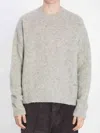 Ami Alexandre Mattiussi Ami Paris Men Sweater In Alpaca E Lan In Gray