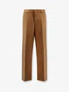 Ami Alexandre Mattiussi Ami Paris Straight-leg Pleated Tailored Trousers In Brown