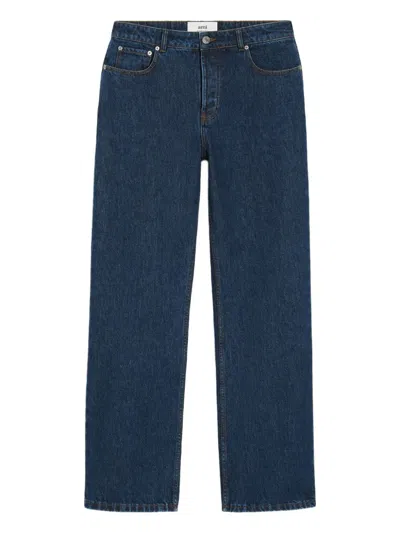 Ami Alexandre Mattiussi Ami Paris Men Wide Leg Denim Jeans In Multi