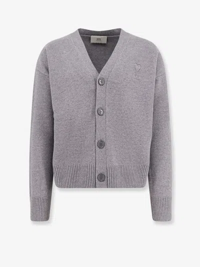 AMI ALEXANDRE MATTIUSSI AMI PARIS MEN WOOL AND CASHMERE CARDIGAN