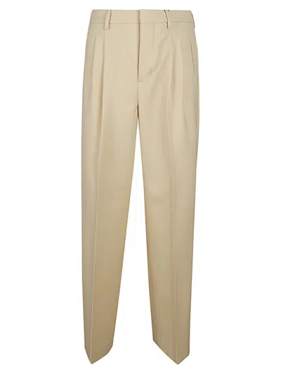 Ami Alexandre Mattiussi Ami Paris Men Wool Trousers In Gold