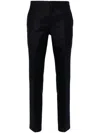 Ami Alexandre Mattiussi Tailored Virgin Wool Slim-fit Trousers In Navy Blue