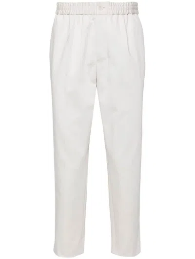 Ami Alexandre Mattiussi Mid-rise Tapered Trousers In Craie