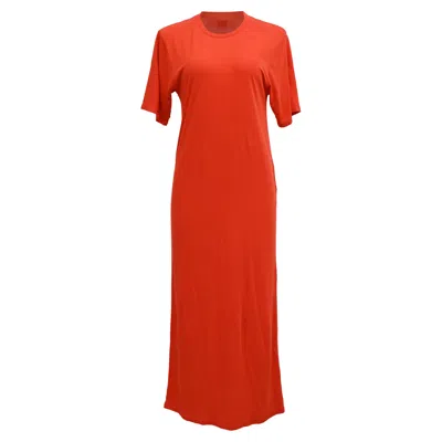 Ami Alexandre Mattiussi Ami Paris Midi T-shirt Dress In Red Cotton