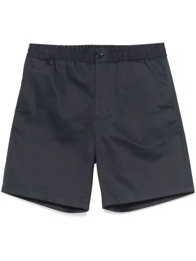 Ami Alexandre Mattiussi Ami Paris Midnight Blue Cotton Bermuda Shorts