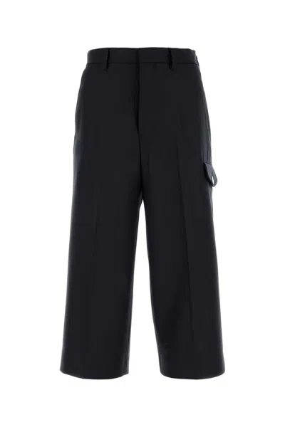 Ami Alexandre Mattiussi Ami Paris Midnight Blue Wool Bermuda Shorts