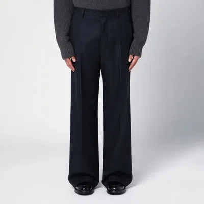 Ami Alexandre Mattiussi Ami Paris Midnight Blue Wool Pant In Black