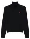 Ami Alexandre Mattiussi Ami Paris Midnight Blue Wool Sweater In Blue