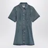 Ami Alexandre Mattiussi Mini Dress Ami De Coeur In Denim In Blue