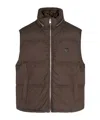 Ami Alexandre Mattiussi Ami Paris Monogram Patch Puffer Gilet In Brown