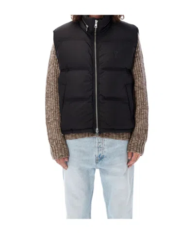 Ami Alexandre Mattiussi Ami Paris Monogram Patch Puffer Gilet In Multicolor