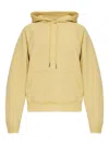 Ami Alexandre Mattiussi Ami Paris Mustard Hoodie With Embroidered Logo In Yellow