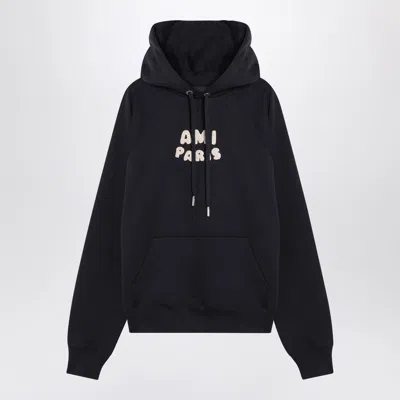 Ami Alexandre Mattiussi Ami Paris Navy Blue Sweatshirt With Embroidered Logo